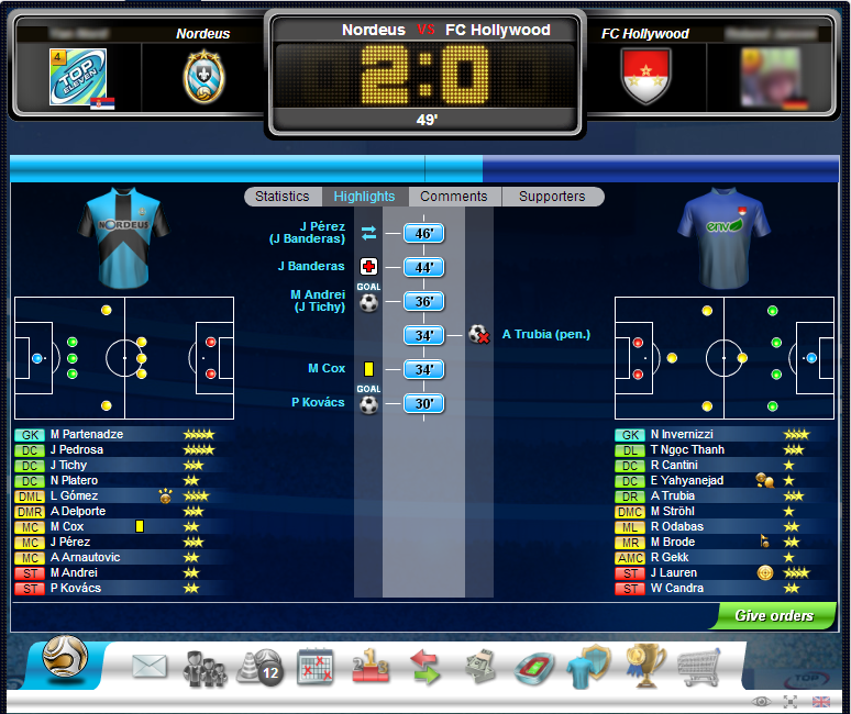 Eleven Um Jogo de Gerenciamento de Futebol Jogadores